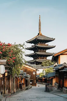 Kansai Prints: Higashiyama District and Yasaka Pagoda in Hokanji Temple, Kyoto, Japan