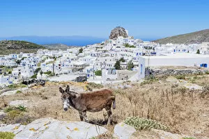 Images Dated 17th July 2019: High angle view of Chora, Amorgos, Cyclades Islands, Greece