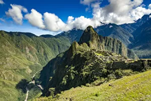 Images Dated 12th September 2019: High angle view of historic Incan Machu Picchu on mountain in Andes, Cuzco Region, Peru