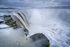 Cascading Collection: High angle view of Selfoss waterfall, Northeast Iceland, Iceland