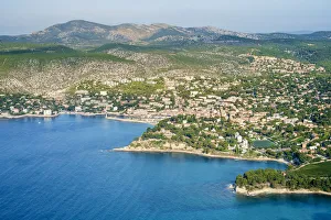 Cassis Prints: High-angle view of town of Cassis, Bouches-du-Rha'ne, Provence-Alpes-Ca'te d Azur