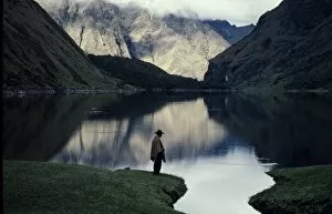 Sacred Valley Gallery: A high lake in the Vilcabamba range; at the waters