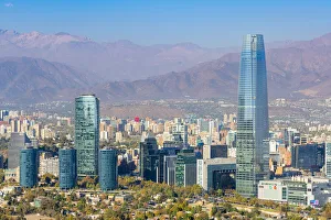 Images Dated 26th May 2022: High-rise buildings of Providencia with Gran Torre Santiago, Santiago Province