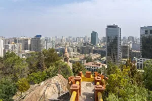 Images Dated 26th May 2022: High-rise buildings of Santiago city center seen from top of Santa Lucia Hill