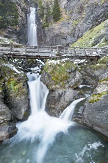 High Saent waterfall Europe, Italy, Trentino Alto Adige, Trento district, Rabbi valley