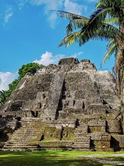 Archeology Prints: High Temple, Lamanai Archaeological Reserve, Orange Walk District, Belize