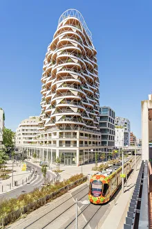 Trams Prints: Higher Roch Residence, Montpellier, Herault, France
