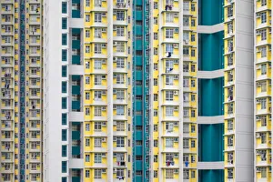 Crowded Prints: Highrise apartment block towers in Kowloon Bay, Kwun Tong District, New Territories