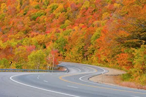 Highway Prints: Highway 16 in autumn, Pinkham Notch, New Hampshire, USA
