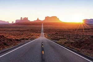 Utah Collection: Highway 163 leading to Monument Valley, Navajo Tribal Park, Arizona, USA