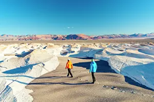 Walk Prints: Hikers walking through pumice fields
