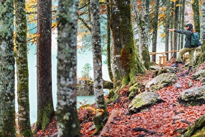 Udine Prints: Hiking at Fusine Lakes in Autumn, Friuli Venezia Giulia, Italy (MR)