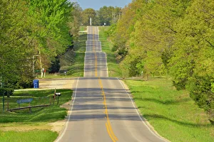 Highways Prints: Hills on Route 66, near Lebanon, Missouri, USA