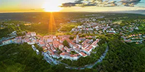 Images Dated 29th June 2023: Hilltop village of Labin, Istria, Croatia