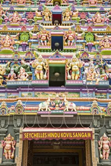 Images Dated 5th November 2013: Hindu Temple, Victoria, Mahe, Seychelles