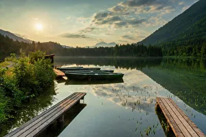 Hintersee Prints: Hintersee at Sunrise, Ramsau, Bavaria, Germany, Europe