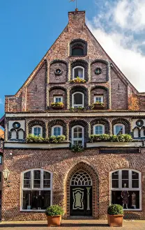 Luneburg Prints: Historic brick house in Heiligengeiststrasse in the old town