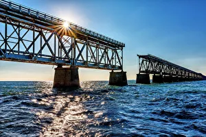 Historic Bridge, Bahia Honda State Park, Big Pine Key, Bahia Honda Key, Key West, Florida, USA