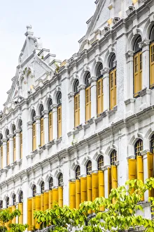 Historic buiding by the Klang river, Kuala Lumpur, Malaysia