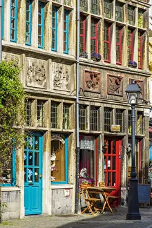 Historic building in Patershol district, Ghent, East Flanders, Belgium