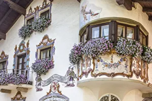 Historically Prints: Historic farm in Seefeld in Tirol, Tyrol, Austria