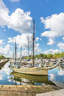 Ship Prints: Historic fishing boat in the old port of Vannes, Morbihan, Brittany, France