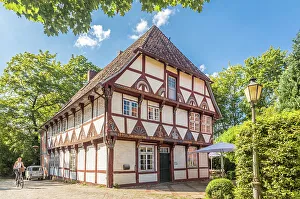Lower Saxony Prints: Historic guest house Klosterkrug at the Lune Monastery, Luneburg, Lower Saxony, Germany