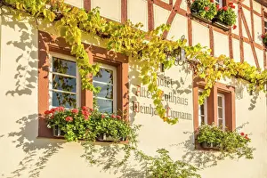 Beilstein Prints: Historic half-timbered house Altes Zollhaus in Beilstein on the Mosel