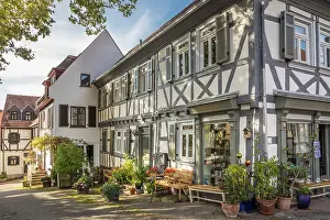 Small Town Prints: Historic half-timbered houses in the old town of Bad Homburg, Taunus, Hesse, Germany