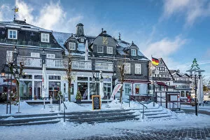 Advent Gallery: Historic hotel on the market square of Winterberg, Sauerland, North Rhine-Westphalia, Germany