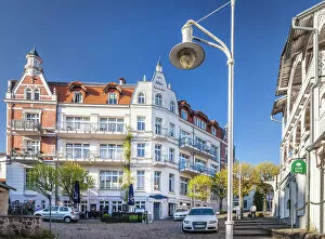 Images Dated 2nd November 2022: Historic hotel in the old town of Sassnitz on Ruegen, Mecklenburg-West Pomerania, Baltic Sea
