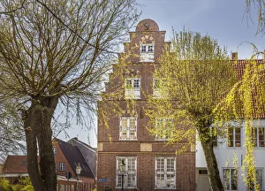 Friedrichstadt Prints: Historic houses in Friedrichstadt, North Friesland, Schleswig-Holstein, Germany