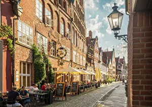 Luneburg Prints: Historic houses in Heiligengeiststrasse in the old town, Luneburg, Lower Saxony, Germany