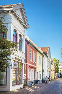 Oldenburg Prints: Historic houses in the old town of Oldenburg, Oldenburger Land, Lower Saxony, Germany
