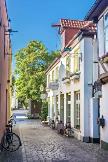 Oldenburg Prints: Historic houses in the old town of Oldenburg, Oldenburger Land, Lower Saxony, Germany