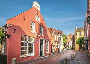 Brick Architecture Prints: Historic houses on Rathausstrasse in the old town
