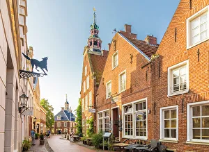 Brick Architecture Prints: Historic houses on Rathausstrasse in the old town