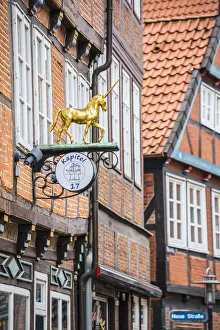 Historic houses in Stade, Lower Saxony, Germany