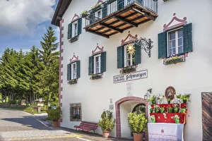 Traditionally Prints: Historic inn in Lengstein am Ritten, South Tyrol, Italy
