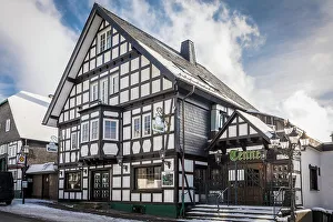 Nordrhein Westfalen Prints: Historic inn in the old town of Winterberg, Sauerland, North Rhine-Westphalia, Germany