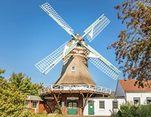 Norderney Prints: Historic island mill Norderney from 1862