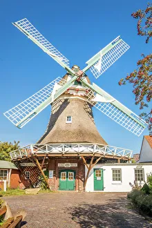 Norderney Prints: Historic island mill Norderney from 1862