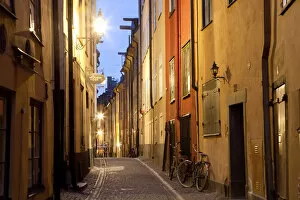 Images Dated 24th February 2010: Historic old street in Gamla Stan (Old Town) in Stockholm, Sweden