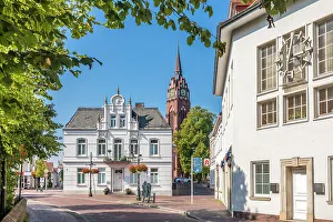 Pharmacy Prints: Historic pharmacy in the old town of Jever, East Frisia, Lower Saxony, Germany