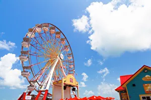 Ferris Wheel Prints: Historic Pleasure Pier, Galveston, Texas, USA