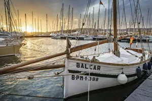Typical Gallery: Historic sailing boat in the port of Palma de Mallorca, Mallorca, Spain