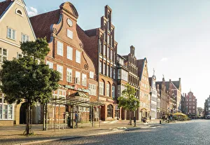 Luneburg Prints: Historic square Am Sande in the old town, Luneburg, Lower Saxony, Germany