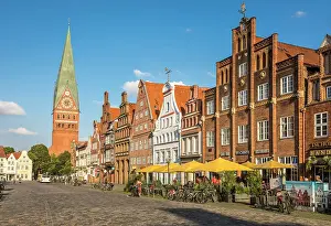 Luneburg Prints: Historic square Am Sande with St