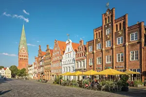 Luneburg Prints: Historic square Am Sande with St