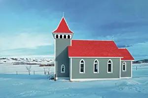 Saskatchewan Prints: Historic St. Nicholas Anglican Church in the Qu Appelle Valley Craven Saskatchewan, Canada